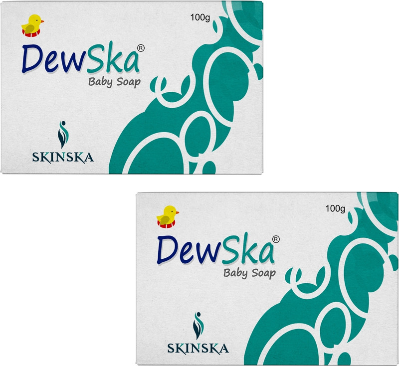 Dewska Baby Bath Soap Rich in Vitamin E, Olive and Aloe Extracts(2 x 100 g)
