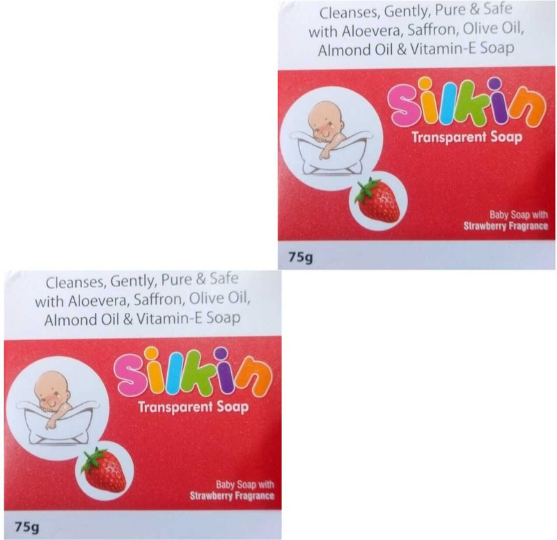 DOOMSDAY SILKIN TRANSPARENT SOAP FOR BABIES SOFT & SMOOTH SKIN PACK OF 2(2 x 75 g)