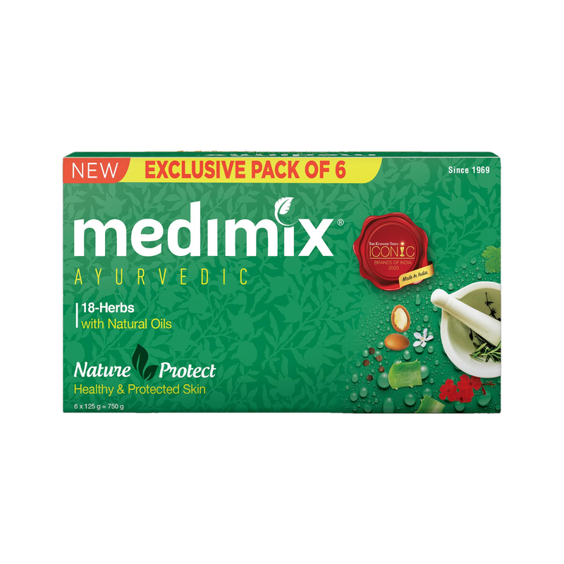 MEDIMIX Ayurvedic Classic 18 Herbs Soap(6 x 125 g)