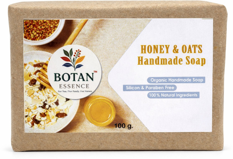BOTAN ESSENCE Honey & Oats Handmade Soap|Organic Bathing Bar | 100% Natural(100 g)