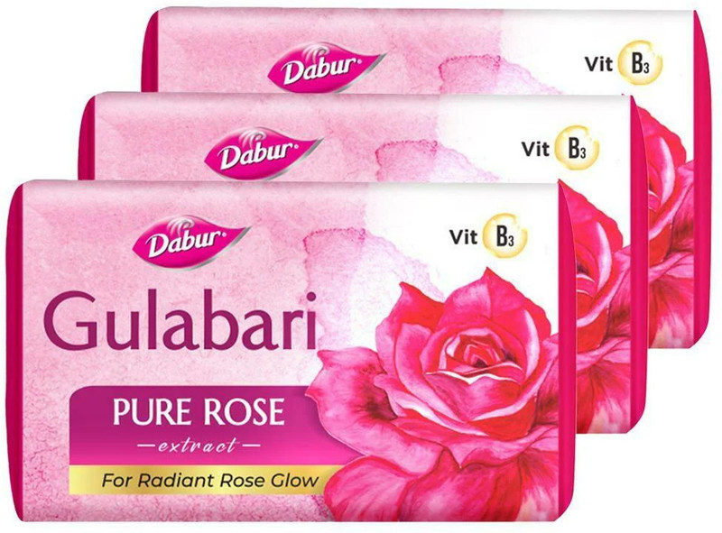 Dabur Gulabari Pure Rose Soap(3 x 150 g)