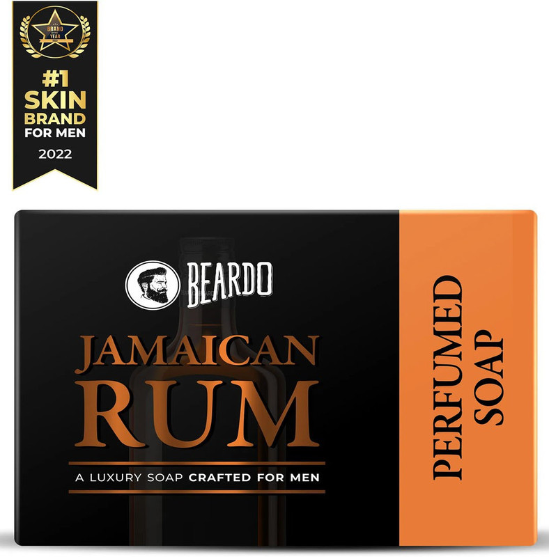 BEARDO Jamaican Rum Perfumed Luxury Soap Crafted for Men, 75g X 5 (5 x 75 g)