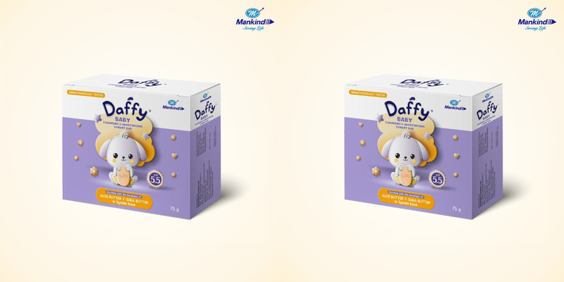 Daffy Cleansing and mosturizing Baby Soap ,75g(2 x 75 g)