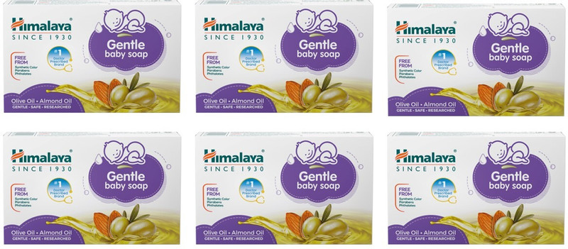HIMALAYA Gentle Baby Soap 75g (Pack of 6 )| Healthy And Glowing |(6 x 75 g)