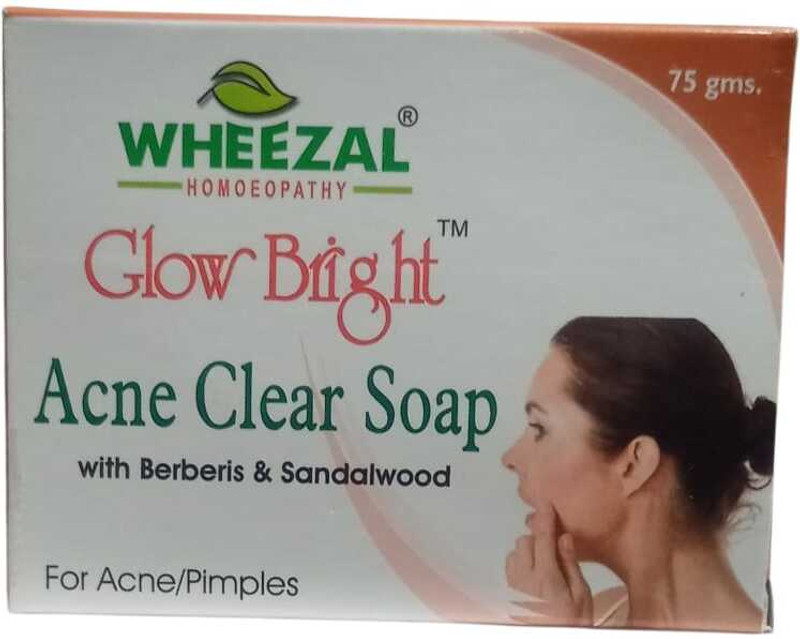 WHEEZAL HOMOEO PHARMA GLOW BRIGHT ACNE CLEAR SOAP ( 75 GM )(3 x 75 g)