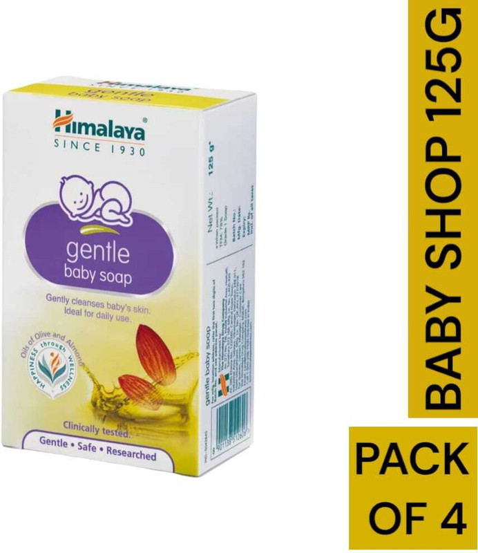 Himalaya Herbals gental baby soap 125 g pack of 4(4 x 0.12 g)
