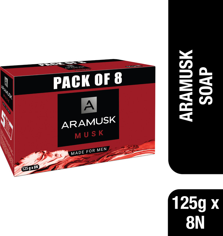 ARAMUSK by Wipro Soap For Men With Classic Musk Fragrance(8 x 125 g)
