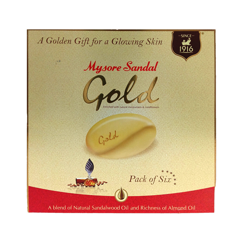 MYSORE SANDAL Gold Sixer Soap(6 x 125 g)