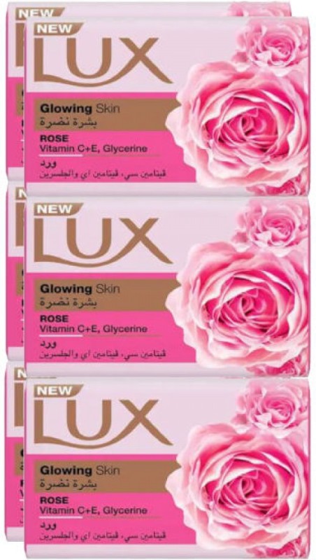 LUX Glowing Skin Rose Bar Soap 170g X 6 pic pack SAUDI ARABIA  (6 x 186.67 g)
