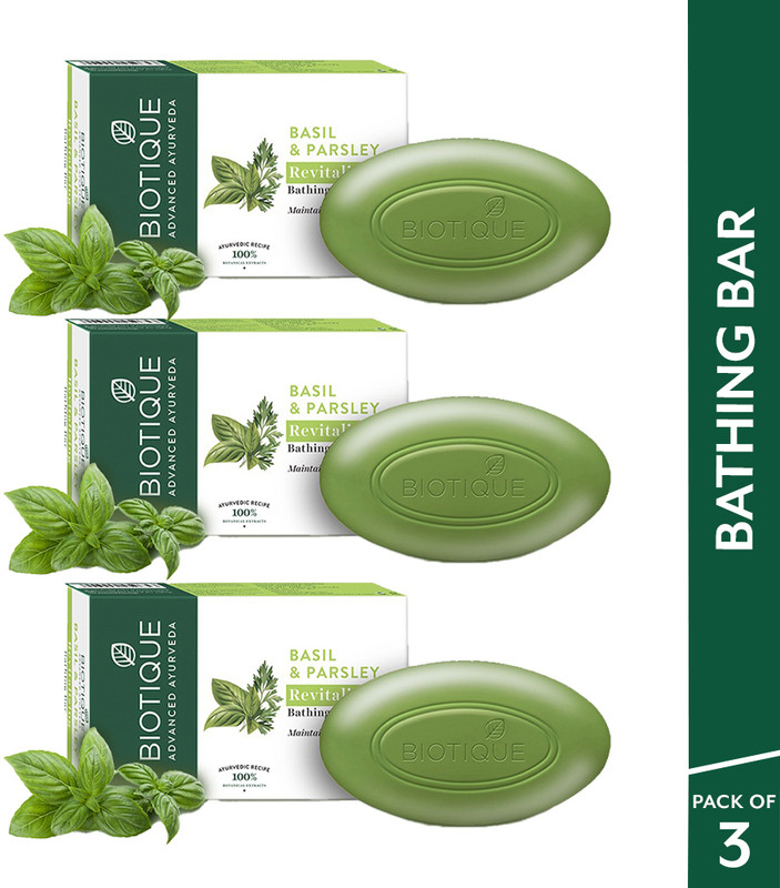 BIOTIQUE Parsley Revitalizing Bathing Bar 150g x 3(3 x 150 g)