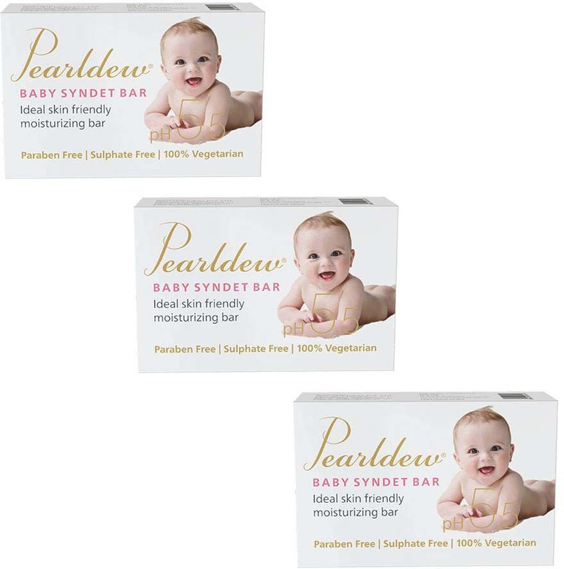 Pearldew Baby Syndet Bar | Aloe Vera, Vitamin E & Avacado Oil | pH 5.5 (75 gm -Pack of 3)(3 x 75 g)