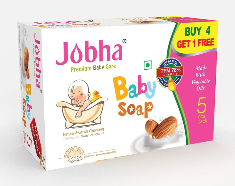 JOBHA Baby Soap - Enriched with Sweet Almond Oil(375 g)