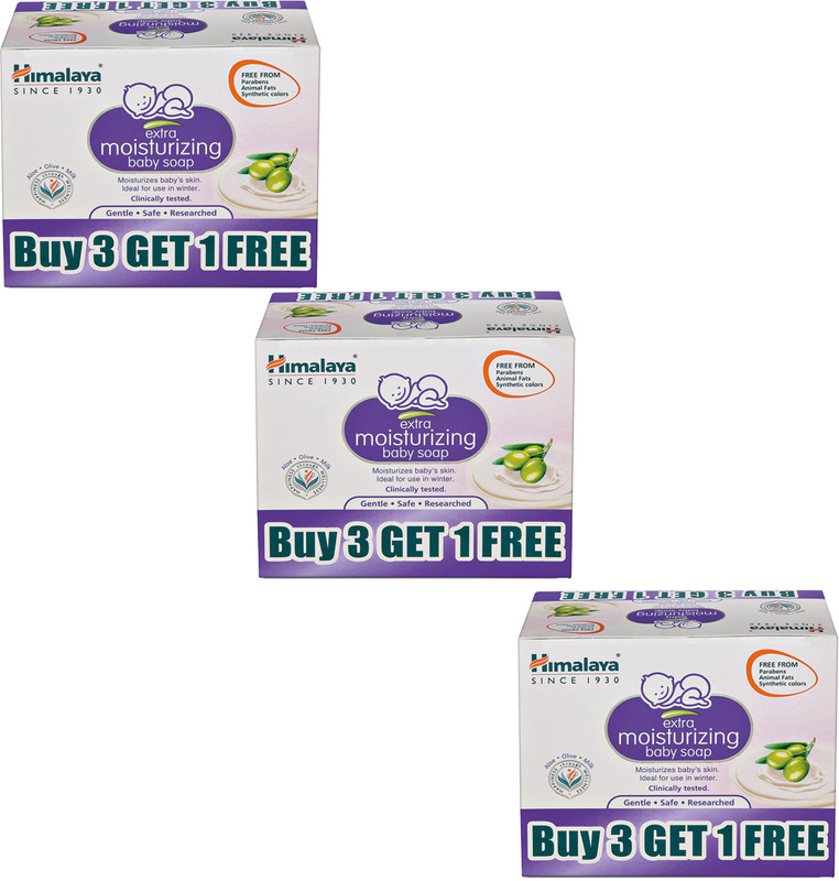 HIMALAYA EX MOIS BABY SOAP 4X75G BUY 3 GET 1 FREE ( Pack of 3 )(3 x 300 g)