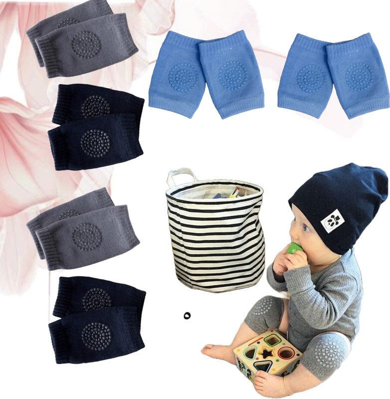 FUZAC padded baby crawling knee covers Multicolor Baby Knee Pads(plain)