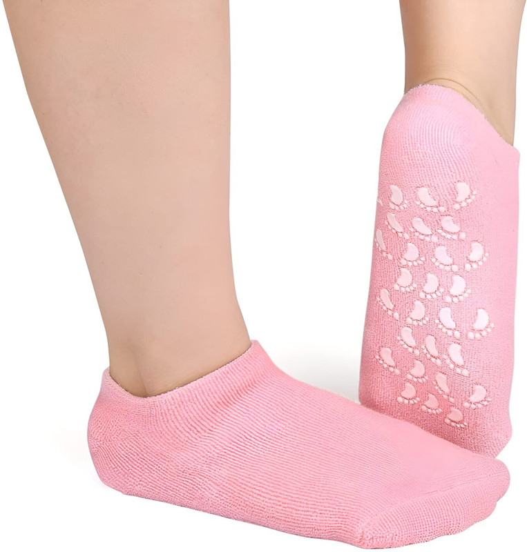 Rudram Traders Heel Repair Socks with Aloe Vera, Jojoba Seed Oil, None, Olive Oil, Silicone, Vitamin E, Pack of 1(Free Size, MULTICOLOUR)