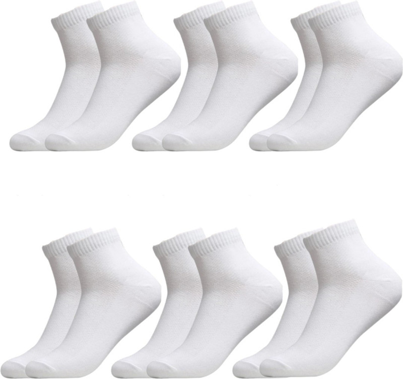 JPT Unisex Solid Ankle Length(Pack of 6)
