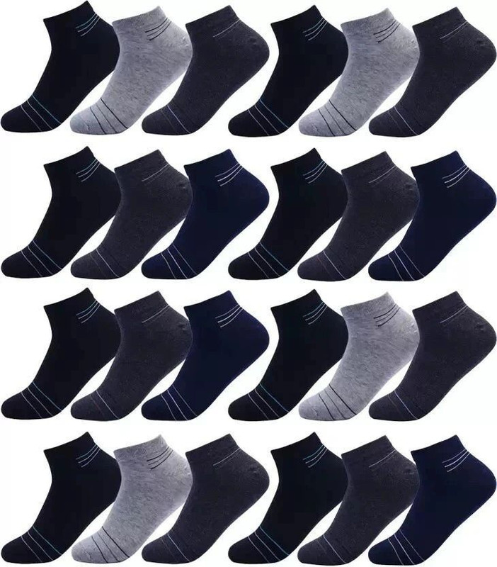 IVOLGA Men & Women Self Design Ankle Length(Pack of 12)
