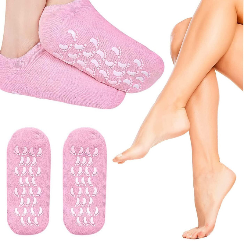 KIYAMOKSH WORLD Moisturizing Gel Socks with None, Pack of 1(Free Size, MULTI COLOR)