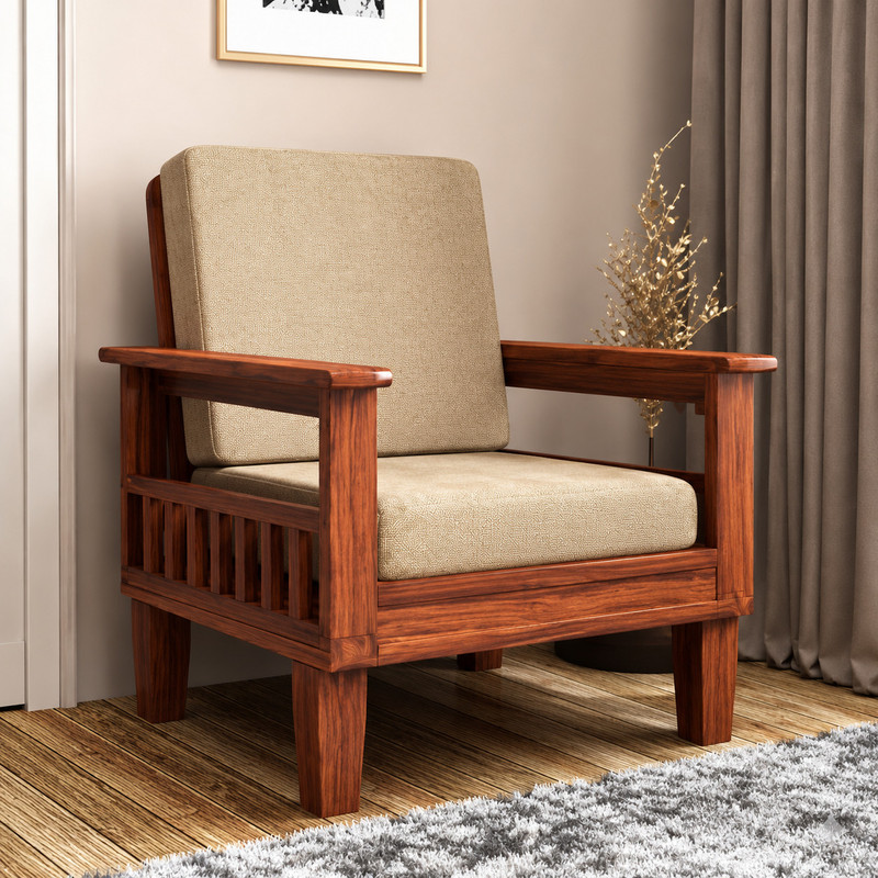 Kendalwood Furniture Solid Wood 3 Seater Wooden Sofa set