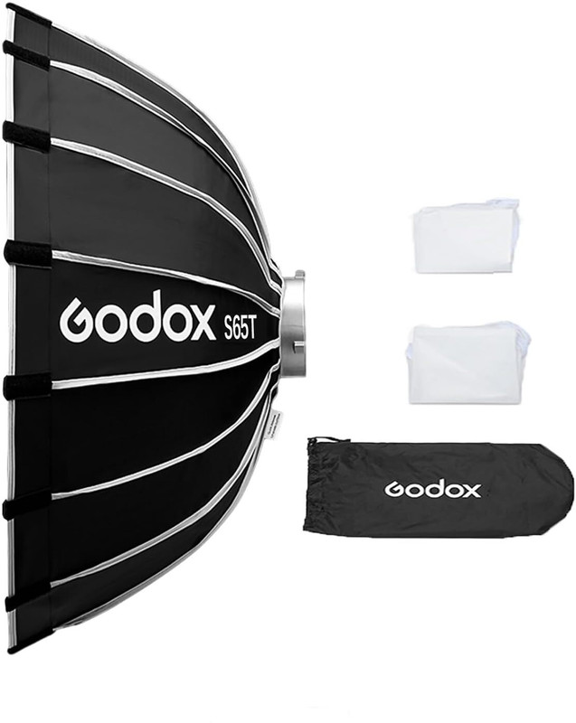 GODOX S65T B/S Umbrella Softbox, Foldable with Standard Bowen Mount & Diffusers Octagonal Softbox(65 cm x 65 cm)
