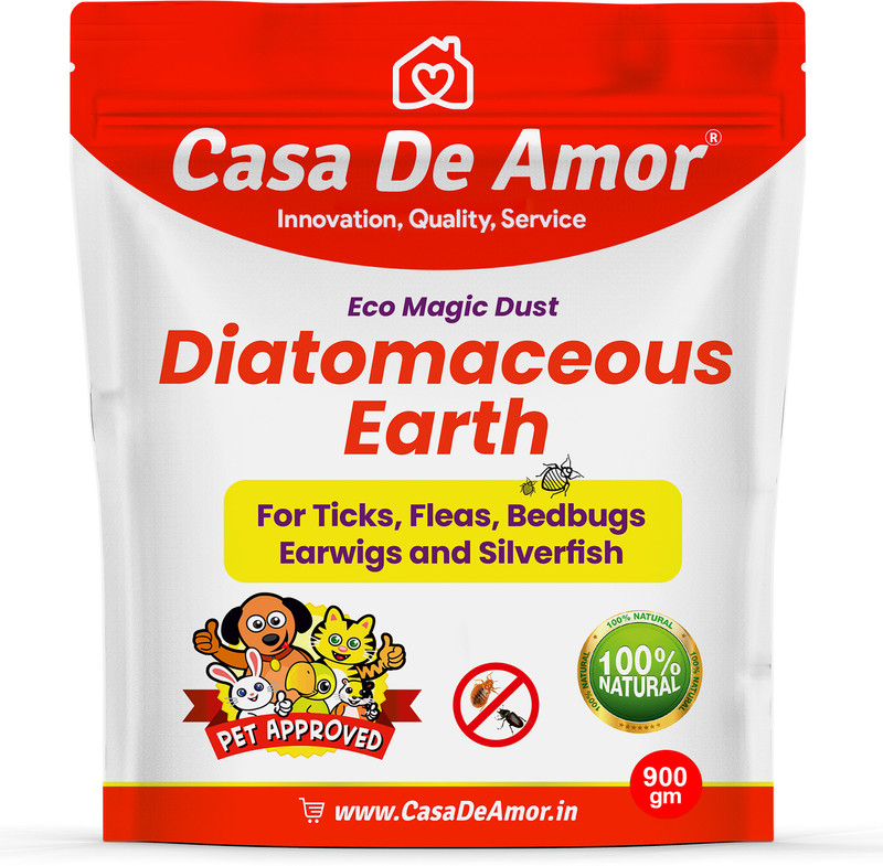 Casa De Amor Eco Magic Food Grade Diatomaceous Earth Effective Organic Eco Friendlly Safe Pest Control 900g Manure(0.9 kg, Powder)
