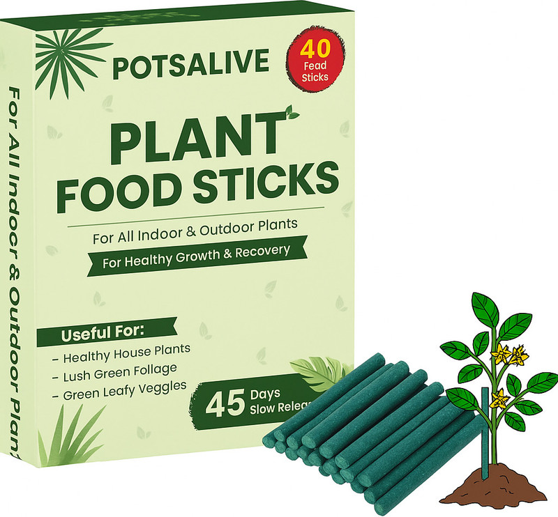 potsalive Magic Stick Plant Food Fertilizer – Green Nutrient Sticks for All Plants Fertilizer(0.2 g, Stick)