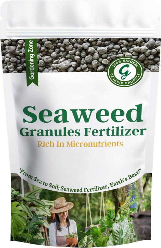Gardening zone Seaweed Granules Pure Organic Booster Soil Health Enhancer | Micronutrient Rich Fertilizer(0.4 kg, Granules)