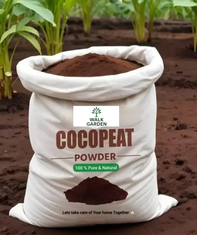 WALK GARDEN Traditional Cocopeat Powder 5kg for Potted Plants Manure(5 kg, Powder)