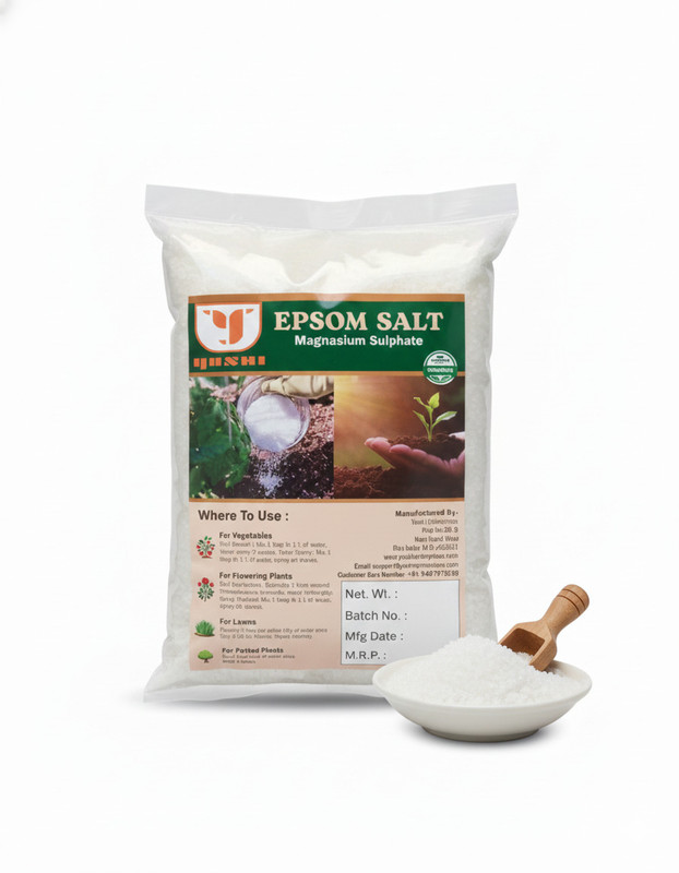 Yashi Enterprises Epsom Salt for Plants Growth - Magnesium Sulphate Organic Soil(450 g, Powder)
