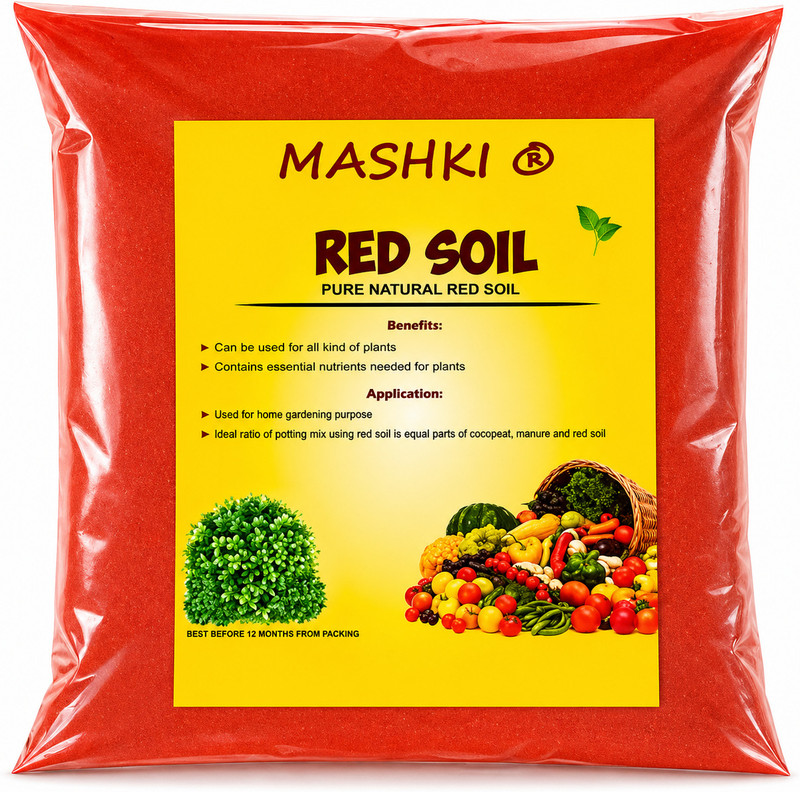 MASHKI RED Garden Soil for Home Gardening and Terrace Farming - 5 Kg Soil(5 kg, Powder)