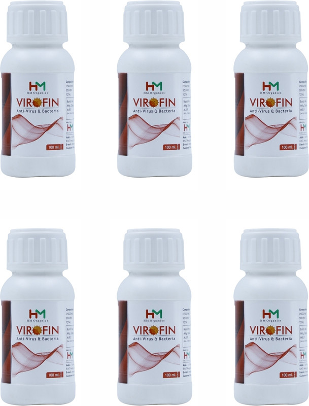 HM Organics Virofin(100Ml)-Pack Of 6 Fertilizer(0.6 L, Liquid)