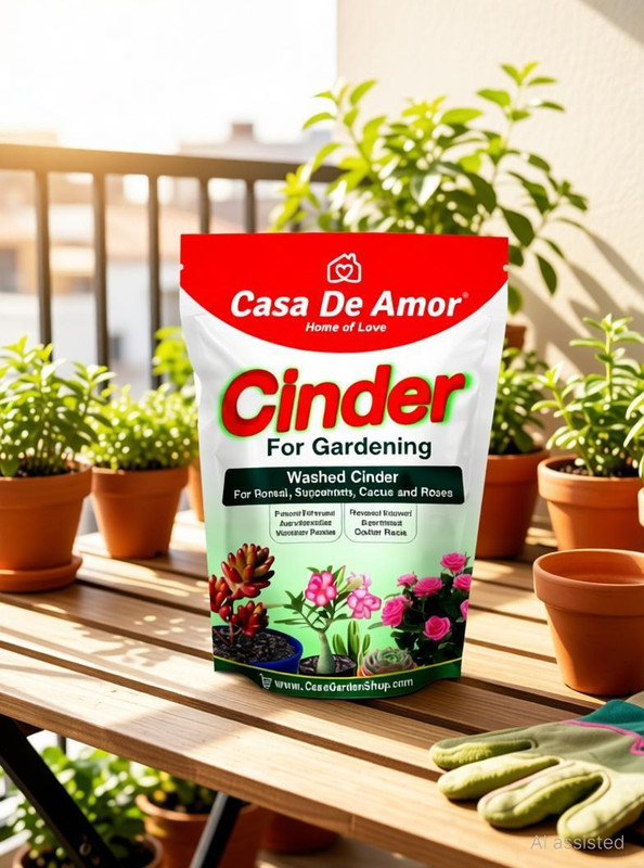 Casa De Amor Cinder for Gardening, Washed for Bonsai, Succulents, Cactus and Roses, Manure (3 Kg) Soil, Potting Mixture(3 kg, Granules)