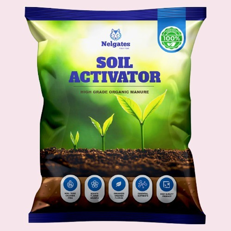 Nelgates Organic Soil Activator for Healthy Plant Growth Fertilizer(1 kg, Powder)
