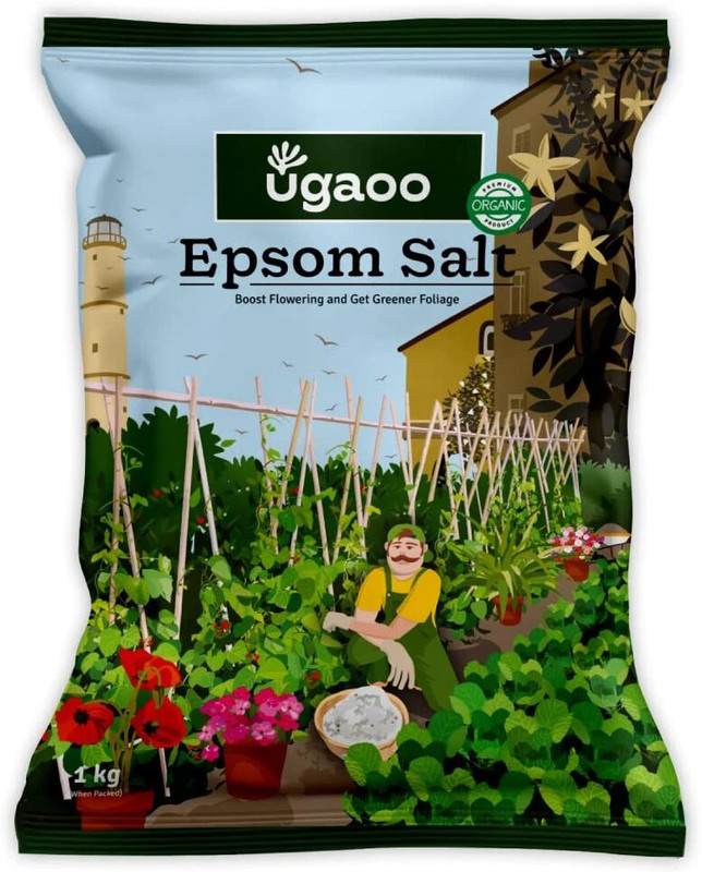 UGAOO Epsom Salt for Plants Growth - Magnesium Sulphate Organic Fertilizer - 1 Kg Fertilizer(1 kg, Granules)