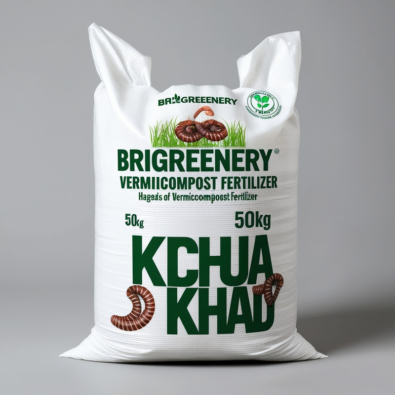 BriGreenery 50kg Plant Food Organic Vermicompost for Healthy Roots Manure(50 kg, Powder)