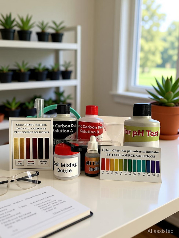 Tech Source Solutions Soil Organic Carbon Detection Kit with pH-Testing Kit for Garden, Agriculture Soil Test Kit(Set of 1)