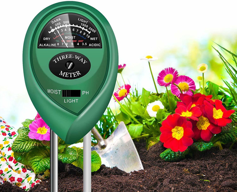 UNIQUE VATIKA 3 in 1 Soil Moisture Light and pH/Acidity Meter Hydroponic Plant Tester All-in-One Analog Moisture Measurer(40 mm)