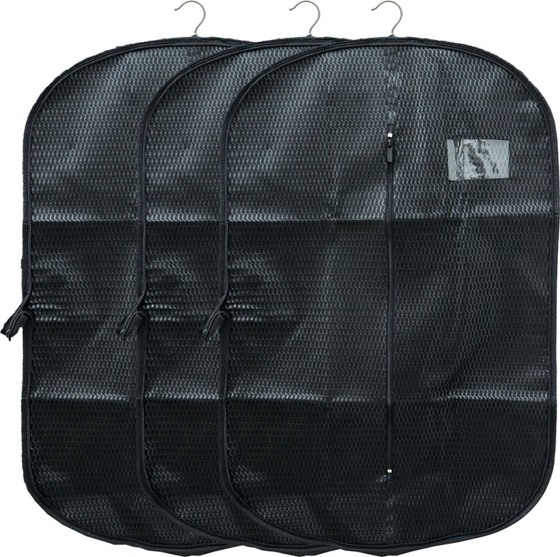 CHAMPARAN Durable Coat Cover with Zipper: Keep Your Jackets Looking Pristine Cotton Laundry Bag(Black)