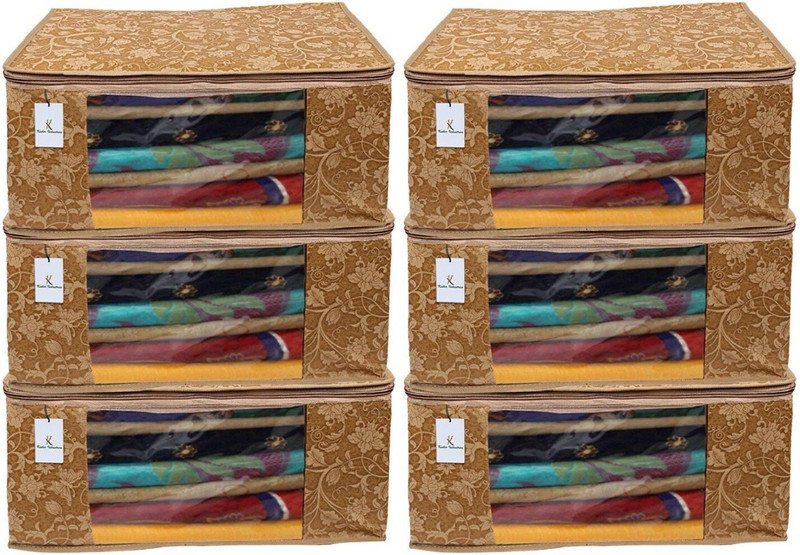 CHAMPARAN 6 Piece Cotton Laundry Bag(Beige)