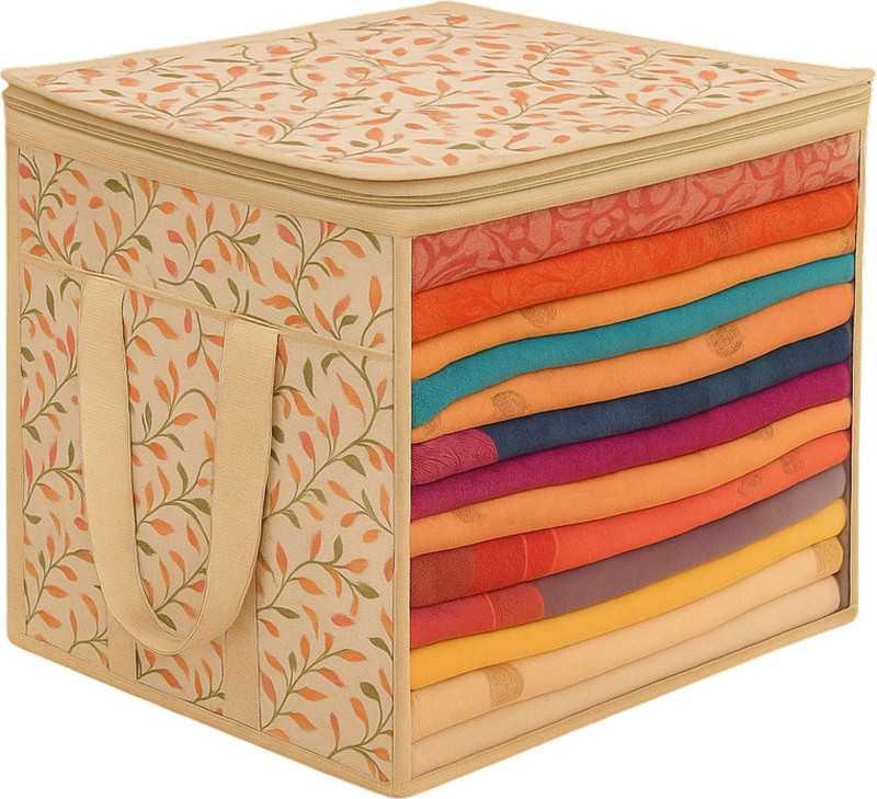CHAMPARAN CHIKU SAREE BOX_1 Cotton Laundry Bag(Beige)