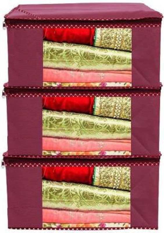 CHAMPARAN 9IN/SAR/NET/RP/03p Cotton Laundry Bag(Maroon)