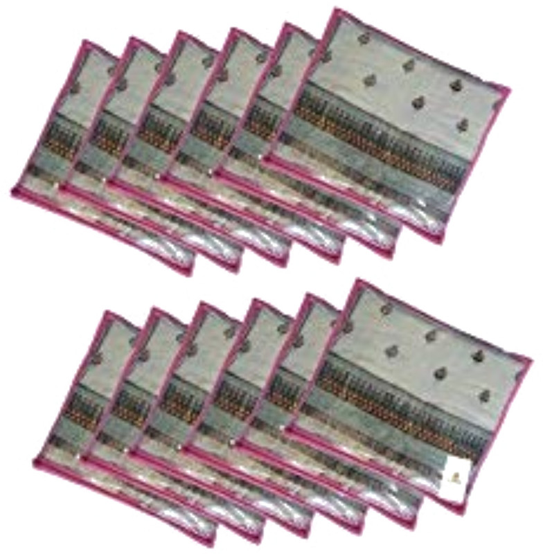 PremStore Non woven single saree cover set of 12 With Transparent Top And Zip For Lehenga Cotton Laundry Bag(Pink)