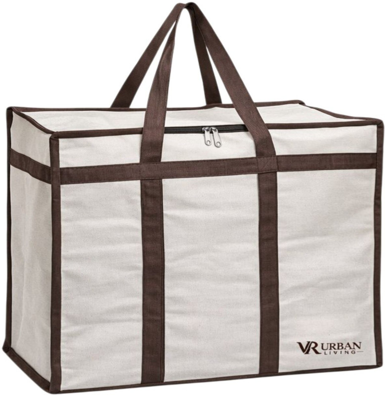 Ecotek Canvas Fabric storage bag Large Bag Cotton Laundry Bag(Beige)
