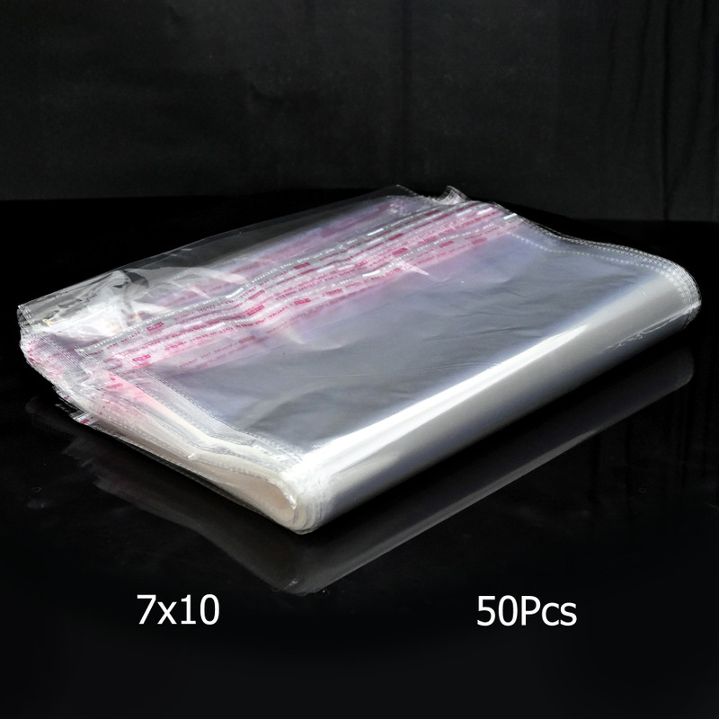 Fateh Bopp Self Adhesive Garment Cover Bags (Size 7x10 Inches,Pack of 50) Polyester Laundry Bag(7 x 10)