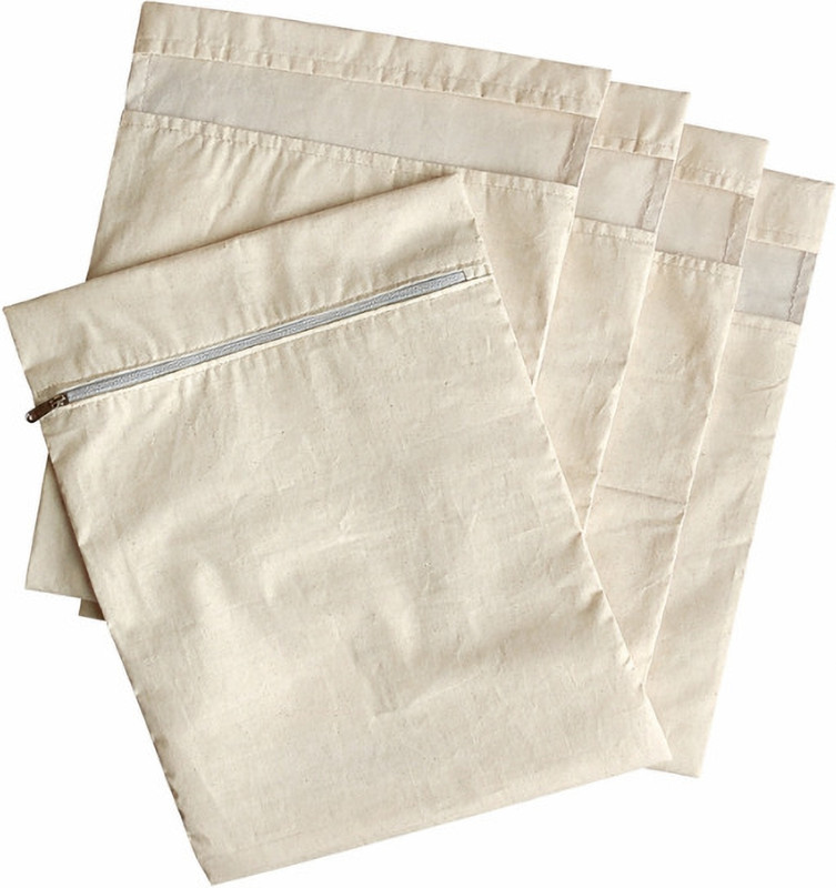 UNIQKITCHEN Zipper Cotton Saree Cover Cotton Laundry Bag(Beige)