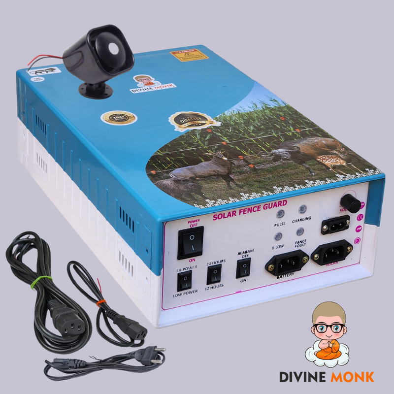 HITECH Ac & DC Zatka Machine Solar Fence Energizer 45 Acre for Agricultural MPPT Solar Charge Controller