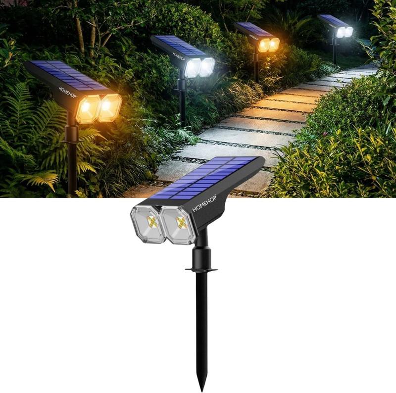 Homehop Solar Spot Lamp for Garden Outdoor Home Waterproof Led Wall Focus Light