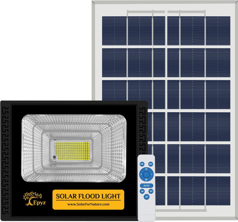 Epyz 50W Solar Flood Light Outdoor Led Waterproof Lamp [ Cold White Light ,183LED ] Solar Light Set(Wall Mounted Pack of 1)