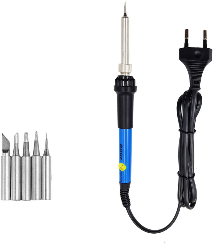 Hillgrove HGCM1337M1 Mobile Soldering Iron Equipment Tool Machine Combo Kit Set 60 W 60 W Temperature Controlled(Conical, Flat, Pointed, Round Tip)