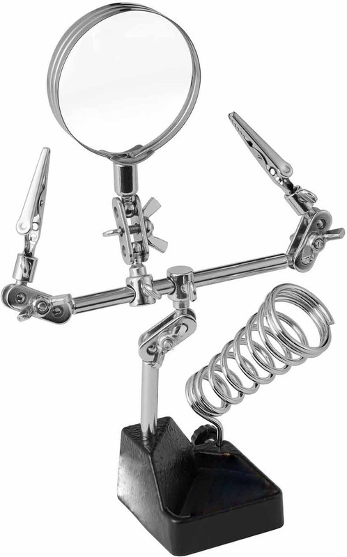 uptodatetools 2.5X Magnifying Glass with Soldering Iron Holder 0 W Simple(Round Tip)